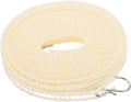 uxcell Portable Clothesline, 16.4ft Nylon Windproof Non-Slip Washing Line Rope for Courtyard Outdoor Travel Camping Laundry Drying, Beige