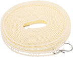 uxcell Portable Clothesline, 16.4ft Nylon Windproof Non-Slip Washing Line Rope for Courtyard Outdoor Travel Camping Laundry Drying, Beige