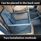Dog Car Seat Puppy Portable Pet Booster Car Seat with Clip-On Safety Leash and PVC Fram, Anti-Collapse,Perfect for Small Pets