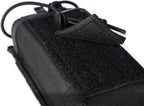 Tactical Molle Radio Holster Holder Case Military Heavy Duty Pouch Bag for Two Ways Walkie Talkies Adjustable Storage with 1 Pack Patch