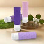 Silevoler Travel Bottles for Toiletries, 4pcs Tsa Approved 3oz Travel Size Containers, BPA Free Leak Proof Premium Silicone Bottles, Refillable Liquid Squeezable Accessories W/Toiletry Bag(Purple)