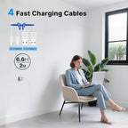 2 Pack 200W USB C Charger Block, Adapter for iPhone 17/16/15 Pro Max Charger Fast Charging, Foldable 4-Port GaN5 Fast Charging Block, Dual 65W Laptop Super Fast Charger Type C for MacBook Pro/Air iPad