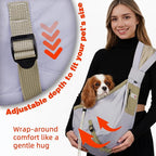 Dog Carrier Sling,Dog Carriers for Small Dogs & Cats Under 20 lbs,Puppy Carrying Backpack Pet Purse with Pockets,Adjustable Shoulder Strap,Hands Free for Travel (Purple)