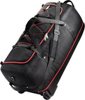 Rolling Duffle Bag with Wheels,110L/140L Expandable Soft-Sided Foldable Duffle Bag with 2 Rubber Wheels,Packable 32” Rolling Carry-On with Multi-Pockets & Compartments