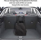 Car Seat Organizer - Large Capacity Passenger Seat Storage Travel Bag, Portable, Foldable and Collapsible Miscellaneous Car Hanging Bags, Reusable Shopping Tote with Drawstrings