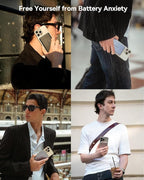 Baseus Portable Charger 10000mAh, 22.5W PD Fast Charging Power Bank with Built-in USB-C Cable, Compact Battery Pack for iPhone 17/16/15, iPad, Samsung S25/S24, Travel Essentials