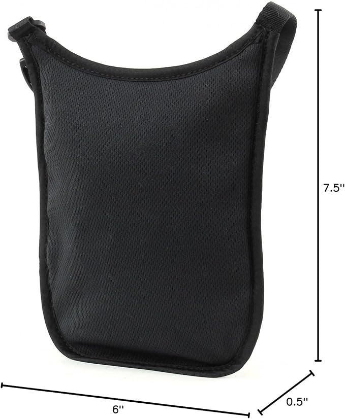 Pacsafe Coversafe V75 Anti-Theft RFID Blocking Passport Holder & Neck Pouch/Wallet - Fits up to Four Passports (or iPhone X) plus Credit Cards, for Women & Men (Black)