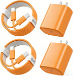 Phone 17 16 15 Charger Fast Charging, 10 FT Long USB C Charger Cord with 20W Type C Fast Phone Charging Block forPhone 17/17 Pro/17 Pro max/Air/Phone 16 15 Pro Max Plus, iPad, Android,Orange