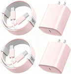 Phone 17 16 15 Charger Fast Charging, 10 FT Long USB C Charger Cord with 20W Type C Fast Phone Charging Block forPhone 17/17 Pro/17 Pro max/Air/Phone 16 15 Pro Max Plus, iPad, Android,Pink