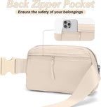 JSJ Mini Fanny Pack for Women & Men,Valentines Day Gifts for Girls Teens Kids Daughter Sister Her,Trendy Stuff Crossbody Bags Cute Everywhere Belt Bags.(Creamy)