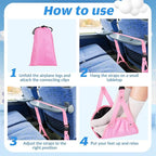 3 Pack Airplane Foot Hammock Travel Footrest, Leg Sling for Travel Adjustable Foot Swing Portable Airplane Office Leg Rest Comfortably Essentials Gifts