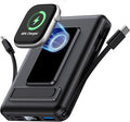 Magnetic Portable Charger, 10000mAh Wireless Power Bank for iPhone with Built-in Cables, 20W Fast Charging for Magsafe Battery Pack with Stand for iPhone Air/17/16/15/14/13/12 and Apple Watch