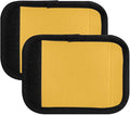 DOMIKING Yellow Luggage Handle Wrap Soft Luggage Identifiers for Suitcase Markers Grip for Travel Bag Luggage Suitcase Handle Cover Travel Accessories, 2 Pack