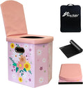 Ann Katy Upgrade XL Portable Toilet for Adults, Extra Large Portable Travel Floding Toilet, Camping Tall Toilets with Lid for Adults and Kids Compact Potty for Car,Hiking,Beach and Camping