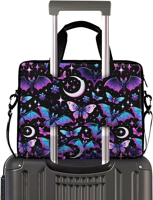MNSRUU Laptop Bag for 15.6 inch Black Gothic Bats