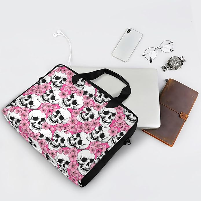 MNSRUU Laptop Bag for 15.6 inch Black Gothic Bats