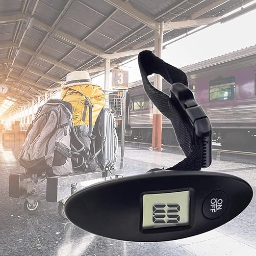 Luggage Scale Digital Portable Handheld Suitcase Weight Travel with Rubber Paint LCD Display Household Outdoor