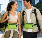 RFID Blocking Money Belt - Passport Holder & Travel Wallet, Slim Hidden Fanny Packs for Women Men - Green