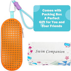 Swim Goggle Case For Swimming Goggles, Swimmer Gifts for Kids Teens Adults, Silicone Cases with Drain Hole