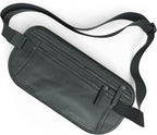 VENTURE 4TH Money Belt for Travel – Slim Hidden Under-Clothes RFID Blocking Anti-Theft Passport Holder & Travel Wallet Pouch for Men & Women to Protect Cash, Cards & Documents (Sleek Gray)
