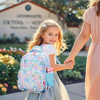 RHCPFOVR Kids Backpack for Girls - Girls Backpack 3-8 Ages Butterfly for Kids 15 Inch School Bookbag for Kindergarten Elementary School Bookbag for Girl 1st 2nd Grade