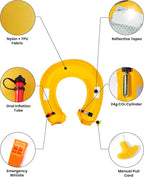 Owntop Manual Inflatable Belt Pack, Adults Swim Jacket with Blowpipe & Whistle, 24g CO2 Cylinder Included, Low Profile for Kayaking, Fishing, Paddle Sports