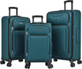 World Traveler Dejuno Jasper Lightweight Expandable Spinner Luggage, Green, 3-Piece Set(20in,24in,28in)