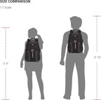 SwissGear 3258 Laptop Backpack, Fits Most 17 Inch Laptops, Secure Computer Sleeve for Travel, Work, School, Men's and Women's - Black