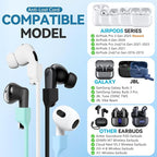 1 Pack Ultra Strong Magnetic Anti-Lost Straps for AirPods, Colorful Soft Silicone Sports Lanyard Compatible with AirPods 4rd / AirPod Pro 1st & 2nd / AirPod 3rd /AirPods 1&2 ,Neck Rope Cord- White
