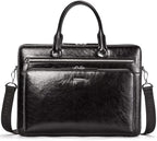 BOSTANTEN Briefcases for Men Messenger Bag Genuine Leather Laptop Bag 15.6 inch Office Work Tote for Buisness Travel