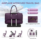 Travel Weekender Duffle Bags for Women - Large Carry On Bag with Shoe Compartment Overnight Bag with Toiletry Bag Duffel Bags with Wet Pocket for Gym Hospital Bags for Labor and Delivery Dark Purple