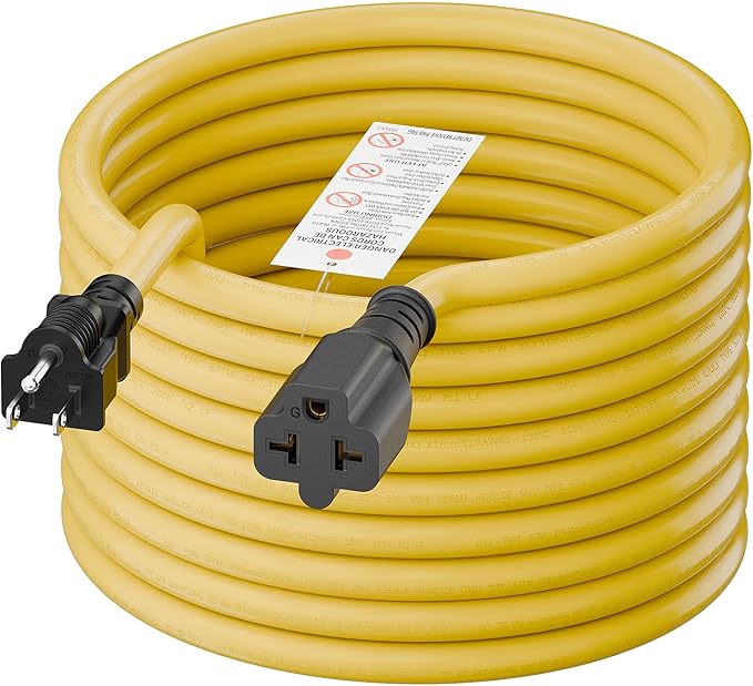 4 in1 NEMA 5-15P Extension Cord, Winxus 15FT NEMA 5-15P to 5-15R, 5-20R, 6-15R, 6-20R Adapter Cord, 15A to 20A AC Adapter Cable, 15Feet 3 Prong Extension Cords