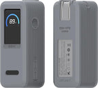 SIKAI CASE Silicone Case for Anker Prime Power Bank 9,600mAh 65W Raised Edges Design for AC Plug Integrated Dust Plug Precise Opening Compatible with Anker 65W Prime Power Bank Protective Case (Gray)