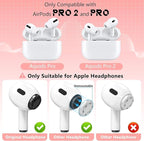 4 Pairs Replacement Ear Tips for AirPods Pro 2nd/1st Generation with Portable Storage Box & Cleaner Pen,Noise Reduction Holewith & Built-in dust Guard Screen,Silicone EarTips(Black)