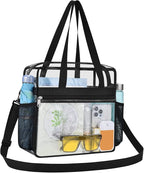 USPECLARE Clear Bag for Stadium Events,Transparent Bag for Work Sports Games Concerts Travel Gym