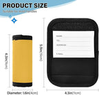 DOMIKING Yellow Luggage Handle Wrap Soft Luggage Identifiers for Suitcase Markers Grip for Travel Bag Luggage Suitcase Handle Cover Travel Accessories, 2 Pack