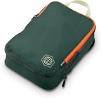 Compression Packing Cubes for Travel, 6-Piece Lightweight Packing Cubes Set for Carry-On Luggage & Backpacks – TRIPPED Travel Gear (Green and Orange)