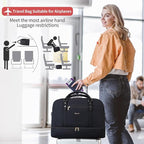 Wogarl 4PCS Weekender Bags for Women Large Overnight Weekend Travel Duffel Carry on Shoulder with Shoe Compartment Canvas Toiletry Bag for Travel Business Gym