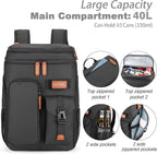 BAGPARKK Insulated Cooler Backpack,33/45 Cans Multifunctional Double Deck Leakproof Cooler Bag with Sternum Strap,Large Capacity Lightweight Travel Camping Beach Backpack