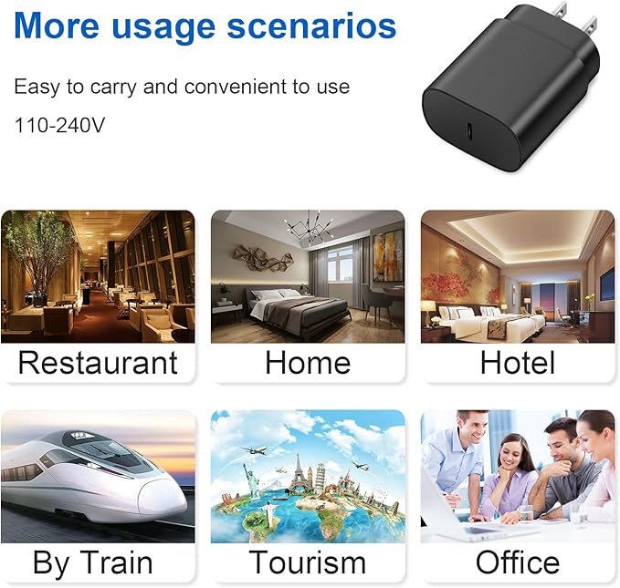 Type C Charger Fast Charging for iPhone 17 16 15,USB C Samsung Chargers Block 25W Super Fast Chargers for Samsung Galaxy S25/S24 S23 S22 S21/iPhone Air/17/17 Pro Max/iPhone 16/16 Pro Max/15 Pro Max