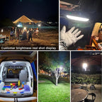 Camping Lights Tent Light 4500 Lumens 45W Rechargeable LED Lantern Magnetic Hanging, Portable USB Outdoor Canopy, Emergency Lights for Home, Lanterns for Power Outages, Ice Shanty Lights（Remote）