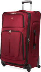 SWISSGEAR Sion Softside Expandable Spinner Luggage Durable Lightweight Travel Suitcase, Burgundy, Checked-Large 29-Inch