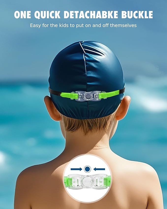 Aegend Swim Goggles for Kids Youth 3-14 Anti-Fog Anti-UV Comfort Fit Goggles for Swimming