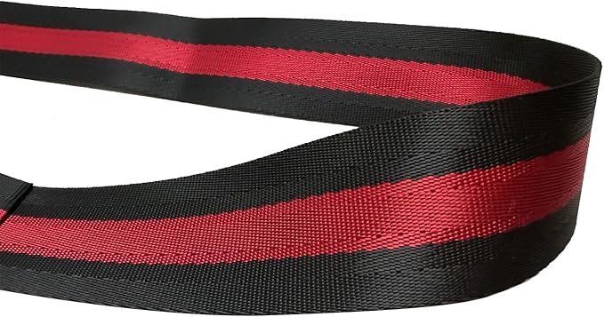 MAGARROW 1.5" Utility Straps with Buckle Adjustable, 4-Pack (RED/Black, 9.5 feet Long)