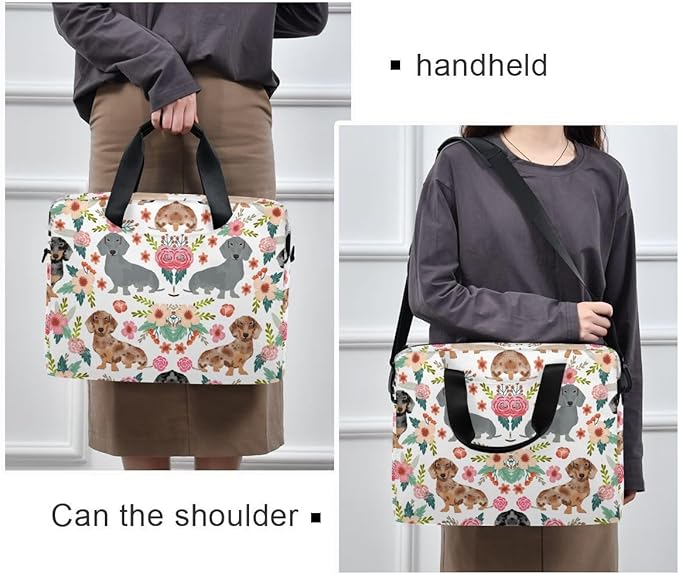 Dachshund Print Laptop Case 15.6 inch Computer Bag Waterproof Laptop Briefcase Laptop Bag for Women & Men