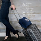 EverSnug Travel Blanket and Pillow Value Pack – Premium Soft & Lightweight | 2 in 1 Compact Blanket for Airplane, Car, Kids and Women | Color Includes Black & Navy Blue