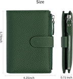 Passport wallet and Card Slot Combo RFID Blocking Slim Leather Travel Passport Wallet for Men and Women with Zippered Coins Pocket Passport holder, Green
