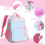 RHCPFOVR Kids Backpack for Girls - Girls Backpack 3-8 Ages Flower for Kids 15 Inch School Bookbag for Kindergarten Elementary School Bookbag for Girl 1st 2nd Grade