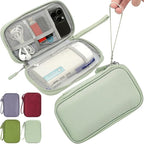 CAAORDKSO Small Cable Organizer Bag, Travel Cord Charger Organizer Case Waterproof Accessories Pouch, Electronic Carrying Case Bag for Cable, Cord, Charger, Phone, Power Bank, Earphone (Mint Green)