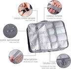 LANSKLBD 8 Set Packing Cubes for Suitcases Travel Luggage Packing Organizers,Travel Essentials Accessories Luggage Organizer with Shoe Bag Tioletry/Laundry Bag（Grey）